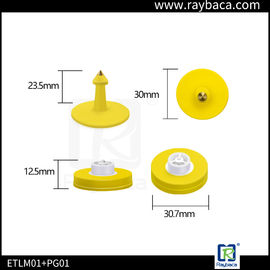 Livestock Tracking Swine Ear Tags / Animal Identification Tags With Tag Applicator