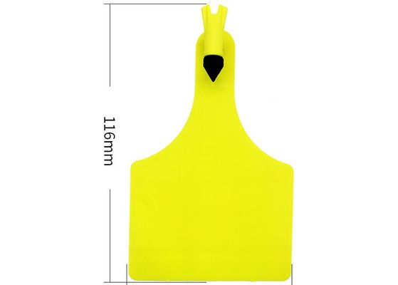 Z Tags Shape One Side Yellow Colour Visual Livestock Ear Tags For Cattle